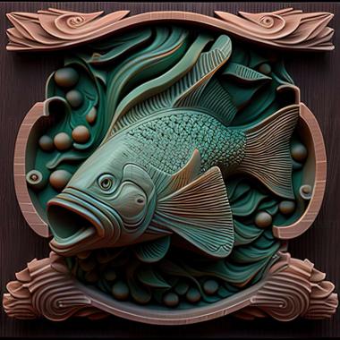 3D model Green swordsman fish (STL)